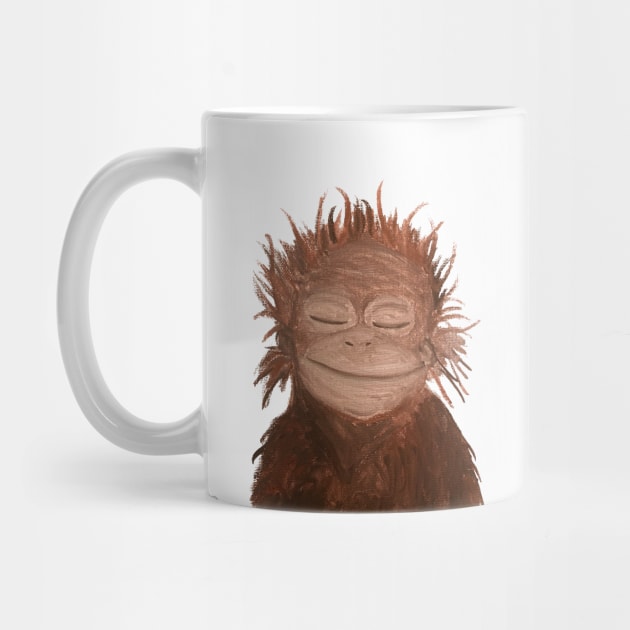 Bongo the monkey with transparent background by Kbpaintingprints